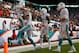 MIAMI GARDENS, FL - SEPTEMBER 22: Brian Hartline #82 of the Miami Dolphins reacts to scoring a touchdown pass during a game against the Atlanta Falcons at Sun Life Stadium on September 22, 2013 in Miami Gardens, Florida. (Photo by Mike Ehrmann/Getty Ima