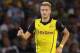NAPLES, ITALY - SEPTEMBER 18: Marco Reus of Borussia Dortmund in action during the Uefa Champions League Group F match between Napoli and Borussia Dortmund at Stadio San Paolo on September 18, 2013 in Naples, Italy. (Photo by Paolo Bruno/Getty Images)