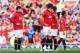MANCHESTER, ENGLAND - SEPTEMBER 28: Wayne Rooney (L) of Manchester United reacts after West Bromwich Albion open the scoring the Barclays Premier League match between Manchester United and West Bromwich Albion at Old Trafford on September 28, 2013 in Man