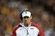 Sep 28, 2013; Tempe, AZ, USA; USC Trojans head coach Lane Kiffin reacts during the first half against the Arizona State Sun Devils at Sun Devil Stadium. Mandatory Credit: Matt Kartozian-USA TODAY Sports
