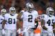 DENVER, CO - SEPTEMBER 23: Quarterback Terrelle Pryor #2 of the Oakland Raiders walks off the field against the Denver Broncos at Sports Authority Field at Mile High on September 23, 2013 in Denver, Colorado. The Broncos defeated the Raiders 37-21. (Pho
