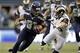 Dec 30, 2012, Seattle, WA, USA; Seattle Seahawks wide receiver Golden Tate (81) runs for yards after a catch in front of St. Louis Rams safety Craig Dahl (43) during the third quarter at CenturyLink Field. Mandatory Credit: Joe Nicholson-USA TODAY Sports