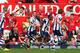 MANCHESTER, ENGLAND - SEPTEMBER 28: Saido Berahino of West Bromwich Albion celebrates after scoring the winning goal during the Barclays Premier League match between Manchester United and West Bromwich Albion at Old Trafford on September 28, 2013 in Manc