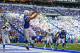 Sep 15, 2013; Indianapolis, IN, USA; Indianapolis Colts tight end Coby Fleener (80) catches a pass for a touchdown during the second quarter against the Miami Dolphins at Lucas Oil Stadium. Mandatory Credit: Andrew Weber-USA TODAY Sports