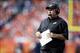 Sep 29, 2013; Denver, CO, USA; Philadelphia Eagles head coach Chip Kelly during the first half against the Denver Broncos at Sports Authority Field at Mile High. Mandatory Credit: Chris Humphreys-USA TODAY Sports