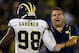 EAST HARTFORD, CT - SEPTEMBER 21: Brady Hoke, coach of the Michigan Wolverines, congratulates Devin Gardner #98 after a touchdown in the second half against the Connecticut Huskies at Rentschler Field on September 21, 2013 in East Hartford, Connecticut.