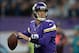Sep 29, 2013; London, UNITED KINGDOM; Minnesota Vikings quarterback Matt Cassel (16) throws a pass against the Pittsburgh Steelers in the NFL International Series game at Wembley Stadium. Mandatory Credit: Kirby Lee-USA TODAY Sports