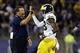 Sep 21, 2013; East Hartford, CT, USA; Michigan Wolverines head coach Brady Hoke greets quarterback Devin Gardner (98) after a touchdown in the third quarter against the Connecticut Huskies at Rentschler Field. Mandatory Credit: David Butler II-USA TODAY S