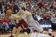 February 10, 2013; Columbus, OH, USA; Ohio State Buckeyes guard Aaron Craft (4) steals the ball from Indiana Hoosiers forward Cody Zeller (40) at the Schottenstein Center. Indiana won the game 81-68. Mandatory Credit: Greg Bartram-USA TODAY Sports