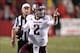 Sep 28, 2013; Fayetteville, AR, USA; Texas A&M Aggies quarterback Johnny Manziel (2) looks to pass against the Arkansas Razorbacks at Donald W. Reynolds Razorback Stadium. Texas A&M defeated Arkansas 45-33. Mandatory Credit: Nelson Chenault-USA TODAY Spor