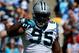 CHARLOTTE, NC - SEPTEMBER 22: Charles Johnson #95 of the Carolina Panthers during their game at Bank of America Stadium on September 22, 2013 in Charlotte, North Carolina. (Photo by Streeter Lecka/Getty Images)