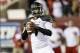 Sep 21, 2013; Bloomington, IN, USA; Missouri Tigers quarterback James Franklin (1) drops back to pass against the Indiana Hoosiers during the first quarter at Memorial Stadium. Mandatory Credit: Mike DiNovo-USA TODAY Sports