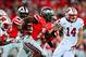 Sep 28, 2013; Columbus, OH, USA; Ohio State Buckeyes running back Dontre Wilson (1) returns a kick off return during the fourth quarter against the Wisconsin Badgers at Ohio Stadium. Ohio State Buckeyes defeated Wisconsin Badgers 31-24. Mandatory Credit: