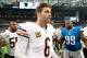Sep 29, 2013; Detroit, MI, USA; Chicago Bears quarterback Jay Cutler (6) walks of the field after the game against the Detroit Lions at Ford Field. The Lions won 40-32. Mandatory Credit: Tim Fuller-USA TODAY Sports