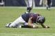Sep 29, 2013; Houston, TX, USA; Houston Texans quarterback Matt Schaub (8) reacts after throwing an interception during the fourth quarter against the Seattle Seahawks at Reliant Stadium. Mandatory Credit: Troy Taormina-USA TODAY Sports