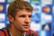 PRAGUE, CZECH REPUBLIC - AUGUST 29: In this handout image provided by UEFA, Thomas Muller of Bayern Munich talks to the media prior to the UEFA Super Cup match between Bayern Muenchen and Chelsea FC at Stadion Eden on August 29, 2013 in Prague, Czech Repu