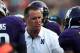 EVANSTON, IL - SEPTEMBER 07: Head coach Pat Fitzgerald of the Northwestern Wildcats talks to his players as they leave the field against the Syracuse Orange at Ryan Field on September 7, 2013 in Evanston, Illinois. Northwestern defeated Syracuse 48-20.
