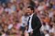 MADRID, SPAIN - MAY 12: Club Atletico de Madrid head coach Diego Simeone reacts during the La Liga match between Club Atletico de Madrid and FC Barcelona at Vicente Calderon Stadium on May 12, 2013 in Madrid, Spain. (Photo by Denis Doyle/Getty Images)