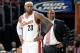 CLEVELAND, OH - NOVEMBER 21: LeBron James #23 & Head Coach Mike Brown of the Cleveland Cavaliers look down the court during game against the Philadelphia 76ers on November 21, 2009 at the Quicken Loans Arena in Cleveland, Ohio. NOTE TO USER: User expressl
