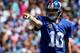 CHARLOTTE, NC - SEPTEMBER 22: Eli Manning #10 of the New York Giants during their game at Bank of America Stadium on September 22, 2013 in Charlotte, North Carolina. (Photo by Streeter Lecka/Getty Images)