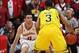 Feb 2 2013, Bloomington, USA; Michigan Wolverines guard Trey Burke (3) is defended by Indiana Hoosiers forward Will Sheehey (0) at Assembly Hall. Indiana defeats Michigan 81-73. Mandatory Credit: Brian Spurlock-USA TODAY Sports