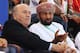 MUSCAT, OMAN - DECEMBER 09: FIFA President Joseph Sepp Blatter watches the Uzbekistan and Qatar Beach Soccer with Shaikh Rashid bin Ahmed al Hinai OCCI Board member at Al-Musannah Sports City during day two of the 2nd Asian Beach Games Muscat 2010 on Dec