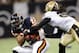 NEW ORLEANS, LA - SEPTEMBER 18: Matt Forte #22 of the Chicago Bears is brought down at the Louisiana Superdome on September 18, 2011 in New Orleans, Louisiana. The Saints defeated the Bears 30-13. (Photo by Stacy Revere/Getty Images)