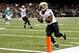 NEW ORLEANS, LA - SEPTEMBER 30: Running back Darren Sproles #43 of the New Orleans Saints scores on a 13-yard touchdown catch in the second quarter against the Miami Dolphins at the Mercedes-Benz Superdome on September 30, 2013 in New Orleans, Louisiana.
