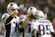 ATLANTA, GA - SEPTEMBER 29: Tom Brady #12 and Sebastian Vollmer #76 congratulates Kenbrell Thompkins #85 of the New England Patriots after he pulled in a touchdown reception against the Atlanta Falcons at Georgia Dome on September 29, 2013 in Atlanta, Ge