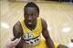 Sep 30, 2013; Denver, CO, USA; Denver Nuggets forward Kenneth Faried (35) speaks to reporters during media day at the Pepsi Center. Mandatory Credit: Chris Humphreys-USA TODAY Sports