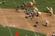 The Raiders send an overload pressure at the right side of Washington's O-line.