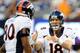 EAST RUTHERFORD, NJ - SEPTEMBER 15: Peyton Manning #18 of the Denver Broncos calls a play during the first half against the New York Giants at MetLife Stadium on September 15, 2013 in East Rutherford, New Jersey. (Photo by Maddie Meyer/Getty Images)