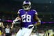 LONDON, ENGLAND - SEPTEMBER 29: Running back Adrian Peterson #28 of the Minnesota Vikings scores a touchdown during the NFL International Series game between Pittsburgh Steelers and Minnesota Vikings at Wembley Stadium on September 29, 2013 in London, En