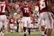 ARLINGTON, TX - SEPTEMBER 01: Cyrus Kouandjio #71 of the University of Alabama reacts after a big stop during the game against the University of Michigan at Cowboys Stadium on September 1, 2012 in Arlington, Texas. Alabama defeated Michigan 41-14. (Photo