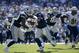 SAN DIEGO, CA - SEPTEMBER 29: Tony Romo #9 hands off the ball to DeMarco Murray #29 of the Dallas Cowboys during the game against the San Diego Chargers on September 29, 2013 at Qualcomm Stadium in San Diego, California. (Photo by Donald Miralle/Getty Im