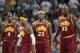 BOSTON - MAY 07: Antawn Jamison #4, Mo Williams #2, LeBron James #23 and Shaquille O'Neal #33 of the Cleveland Cavaliers walk to the bench during a game against the Boston Celtics during Game Three of the Eastern Conference Semifinals during the 2010 NB