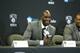 BROOKLYN, NY - July 18: Kevin Garnett #2 of the Brooklyn Nets speaks to the media during a press conference at the Barclays Center on July 18, 2013 in the Brooklyn borough of New York City. NOTE TO USER: User expressly acknowledges and agrees that, by do