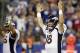Sep 15, 2013; East Rutherford, NJ, USA; Denver Broncos quarterback Peyton Manning (18) celebrates a touchdown against the New York Giants during the game at MetLife Stadium. Mandatory Credit: Chris Faytok/THE STAR-LEDGER via USA TODAY Sports