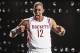 Sep 27, 2013; Houston, TX, USA; Houston Rockets center Dwight Howard (12) poses during media day at Toyota Center. Mandatory Credit: Troy Taormina-USA TODAY Sports
