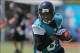 July 27, 2012; Jacksonville FL, USA; Jacksonville Jaguars wide receiver Laurent Robinson (81) during the first afternoon of training camp practice at Florida Blue Health & Wellness Practice Fields. Mandatory Credit: Phil Sears-USA TODAY Sports