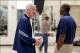 Sep 30, 2013; Salt Lake City, UT, USA; Utah jazz head coach Tyrone Corbin and senior basketball advisor Jerry Sloan talk during the Utah Jazz media day at Zions Bank Basketball Center. Mandatory Credit: Chris Nicoll-USA TODAY Sports