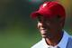 DUBLIN, OH - OCTOBER 01: Tiger Woods of the U.S. Team waits on the practice ground prior to the start of The Presidents Cup on October 1, 2013 in Dublin, Ohio. (Photo by Andy Lyons/Getty Images)