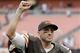 Sep 29, 2013; Cleveland, OH, USA; Cleveland Browns quarterback Brian Hoyer (6) leaves the field after the Browns beat the Cincinnati Bengals 17-6. at FirstEnergy Stadium. Mandatory Credit: Ken Blaze-USA TODAY Sports
