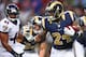 ST. LOUIS, MO - AUGUST 29: Isaiah Pead #24 of the St. Louis Rams rushes against the Baltimore Ravens during a pre-season game at the Edward Jones Dome on August 29, 2013 in St. Louis, Missouri. (Photo by Dilip Vishwanat/Getty Images)