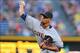 Aug 27, 2013; Atlanta, GA, USA; Cleveland Indians starting pitcher Danny Salazar (31) pitches against the Atlanta Braves during the second inning at Turner Field. Mandatory Credit: Dale Zanine-USA TODAY Sports
