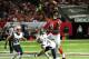 ATLANTA, GA - SEPTEMBER 29: Julio Jones #11 of the Atlanta Falcons goes up for a pass against Aqib Talib #31 of the New England Patriots at the Georgia Dome on September 29, 2013 in Atlanta, Georgia. (Photo by Scott Cunningham/Getty Images)