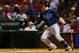 ARLINGTON, TX - SEPTEMBER 30: Evan Longoria #3 of the Tampa Bay Rays watches his two-run home run against the Texas Rangers in the third inning of the American League Wild Card tiebreaker game at Rangers Ballpark in Arlington on September 30, 2013 in Arl