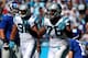 Greg Hardy (No. 76) has been a key piece to the Panthers' D-line this season.