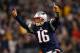 FOXBORO, MA - NOVEMBER 13: Matt Cassel #16 of the New England Patriots leads the offense against of the New York Jets at Gillette Stadium on November 13, 2008 in Foxboro, Massachusetts. The Jets won 34-31 in overtime. (Photo by Jim Rogash/Getty Images)
