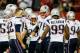 ATLANTA, GA - SEPTEMBER 29: Tom Brady #12 and Michael Buchanan #99 of the New England Patriots look on during their game against the Atlanta Falcons at Georgia Dome on September 29, 2013 in Atlanta, Georgia. (Photo by Kevin C. Cox/Getty Images)